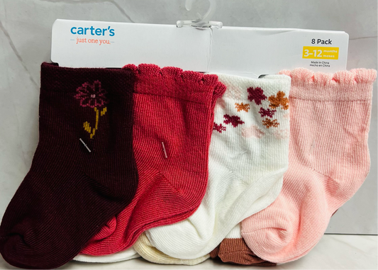 Hearts & Flower Baby Socks