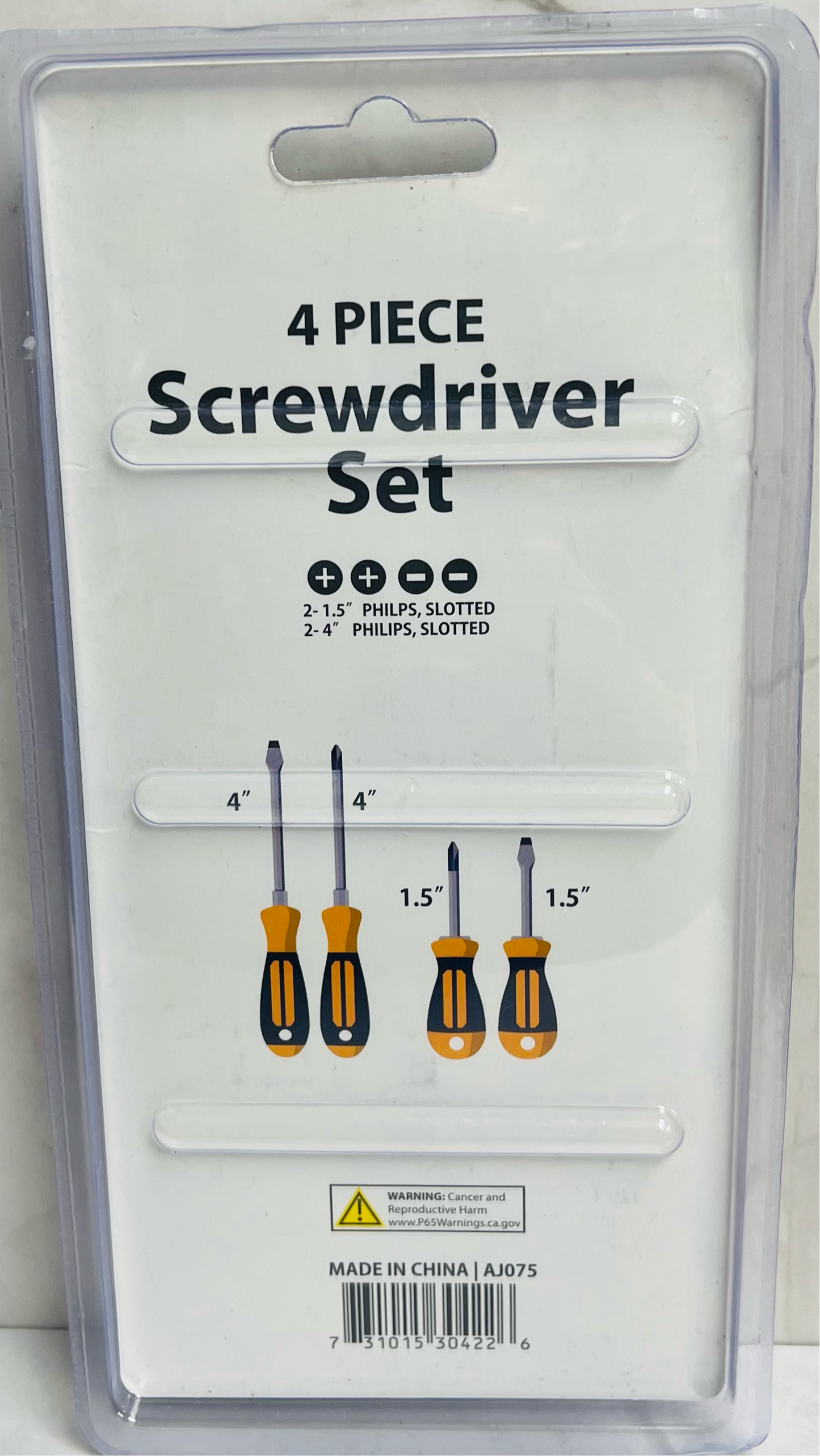 4 Piece Screwdriver Set